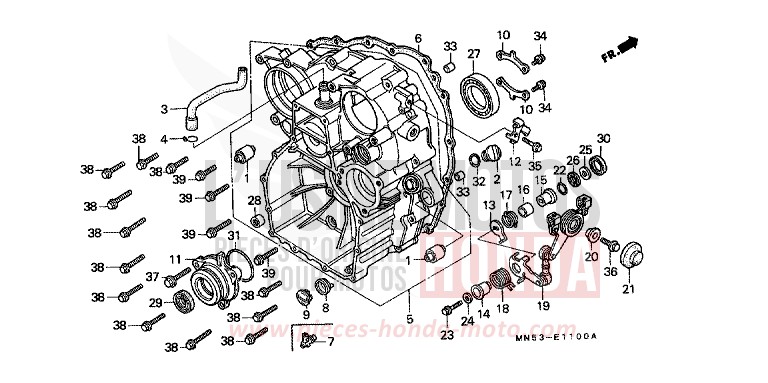 GEHAEUSE, HINTEN von Gold Wing YR149N (YR149N) von 1990